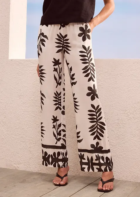 Pantaloni fantasia in viscosa fluente, bonprix
