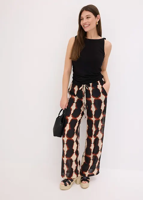 Pantaloni larghi in fantasia batik, bonprix