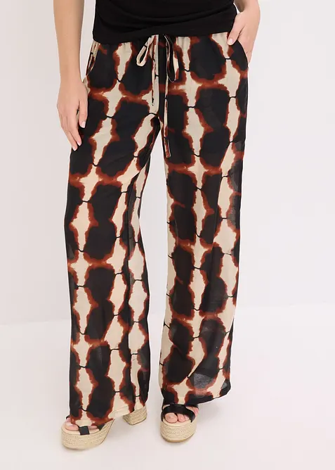 Pantaloni larghi in fantasia batik, bonprix
