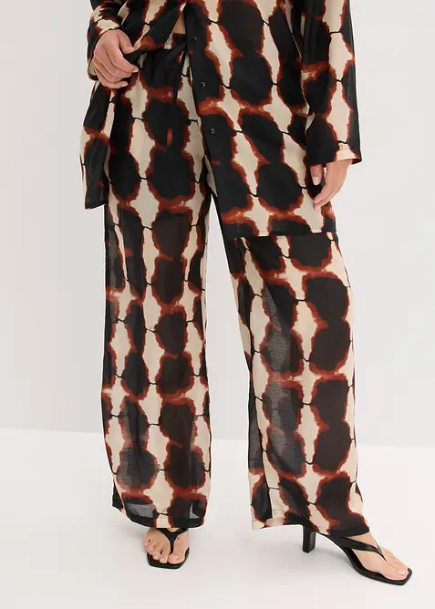Pantaloni larghi in fantasia batik, bonprix