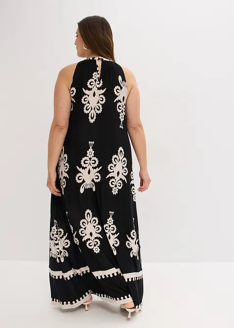 Abito in jersey fantasia di misto viscosa morbido, bonprix