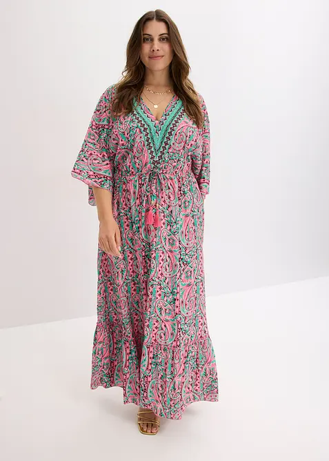 Abito lungo in viscosa fluente fantasia, bonprix