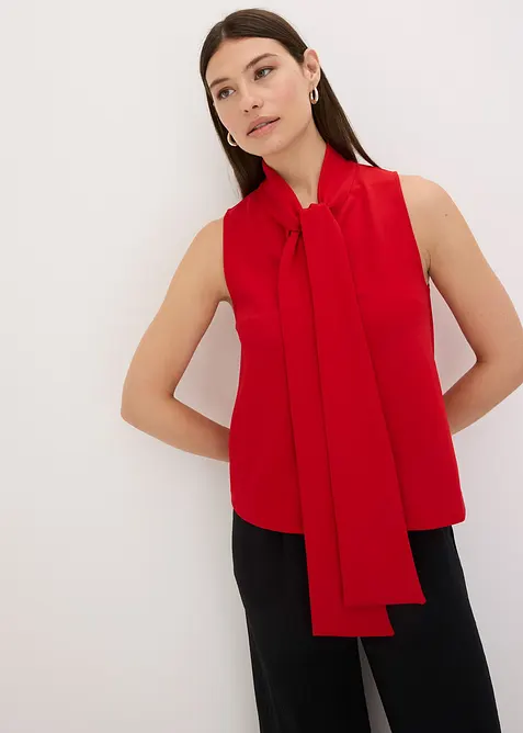 Top con fiocco al collo, bonprix