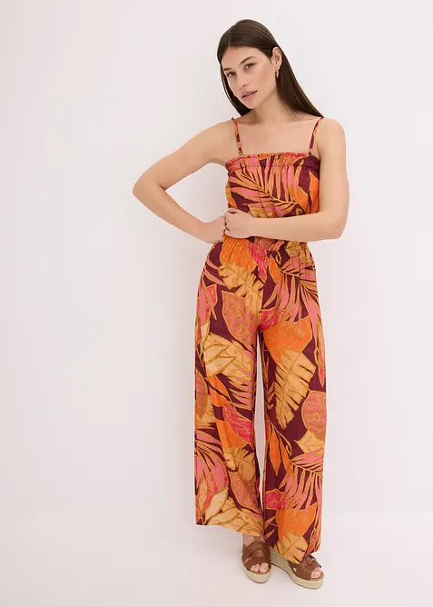 Tuta fantasia in viscosa fluente, bonprix