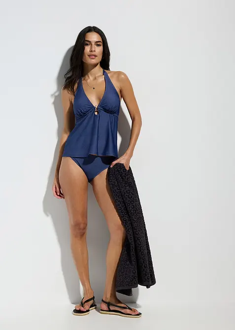 Tankini effetto denim (set 2 pezzi), bonprix
