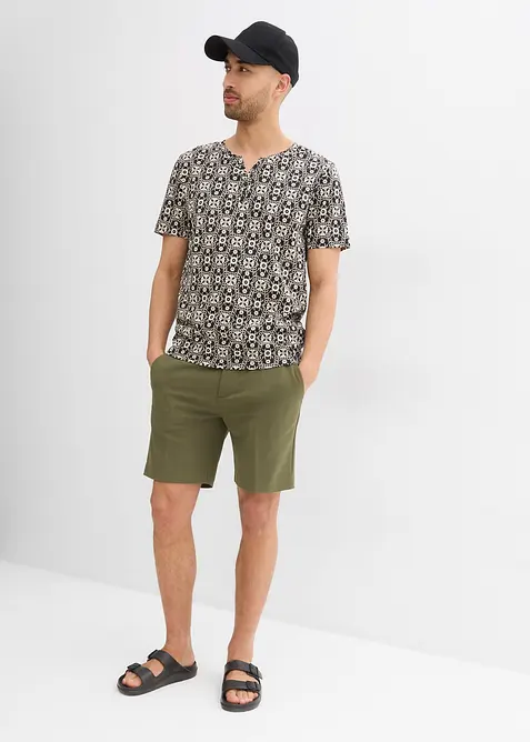 Maglia serafino in puro cotone, bonprix