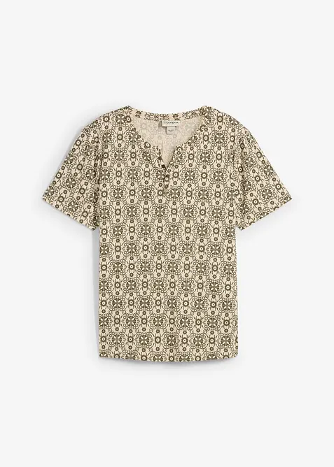 Maglia serafino in puro cotone, bonprix