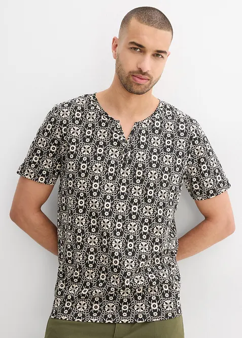 Maglia serafino in puro cotone, bonprix