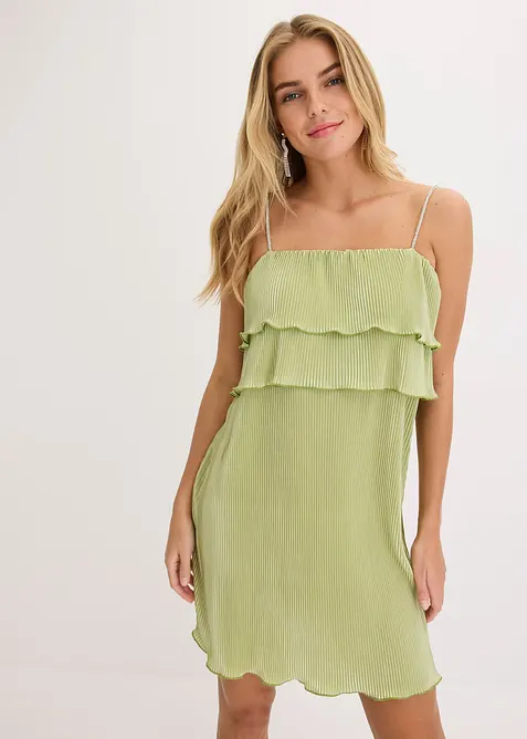 Abito di jersey plissettato, bonprix