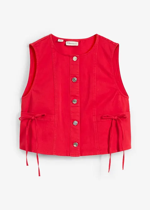Gilet in twill di misto cotone elasticizzato, bonprix