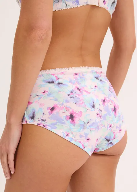 Culotte a vita alta con cotone biologico (pacco da 4), bonprix