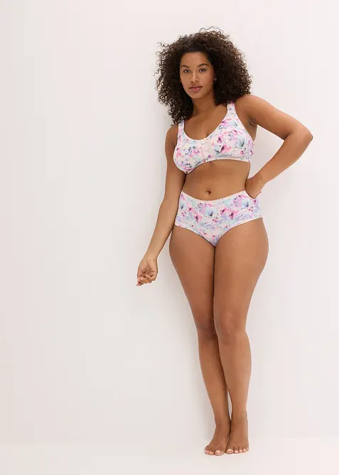 Culotte a vita alta con cotone biologico (pacco da 4), bonprix