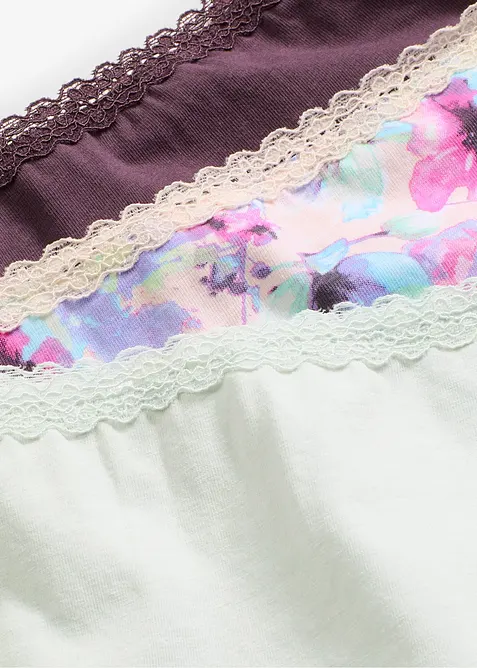 Culotte a vita alta con cotone biologico (pacco da 4), bonprix