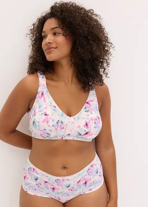 Reggiseno senza ferretto con cotone biologico morbido (pacco da 3), bonprix