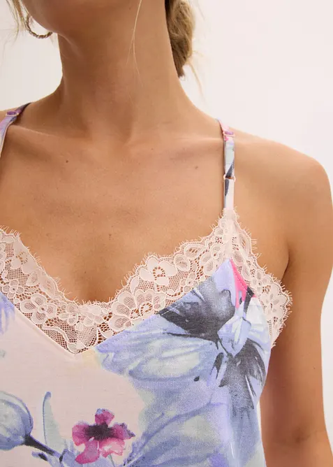 Camicia da notte corta in misto viscosa morbido, bonprix