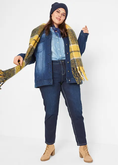 Jeans elasticizzati boyfriend, vita media, bonprix