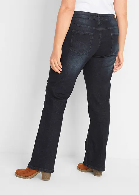 Jeans elasticizzati bootcut, vita media, bonprix
