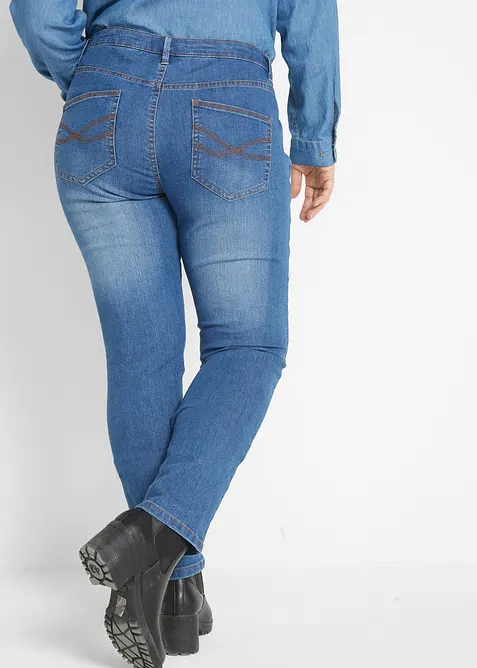 Jeans skinny elasticizzati, vita media, bonprix