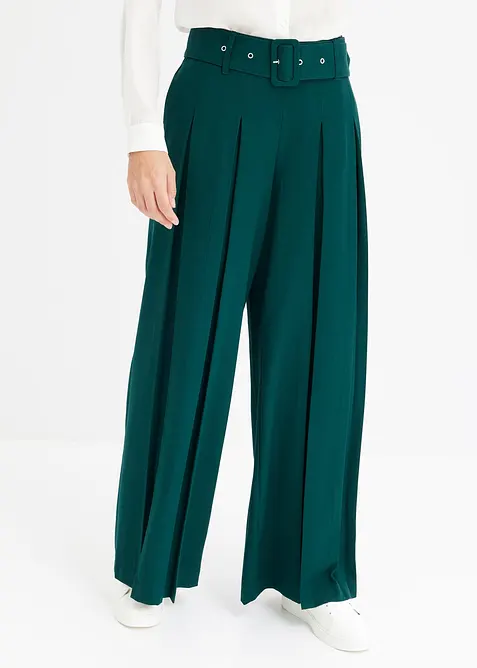 Pantaloni larghi in misto viscosa fluente, bonprix