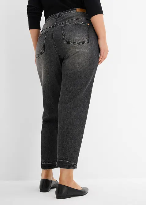 Mom jeans cropped low stretch, vita alta, bonprix