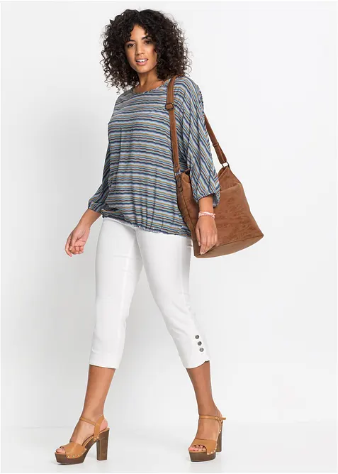 Jeans cropped slim fit, vita media, bonprix