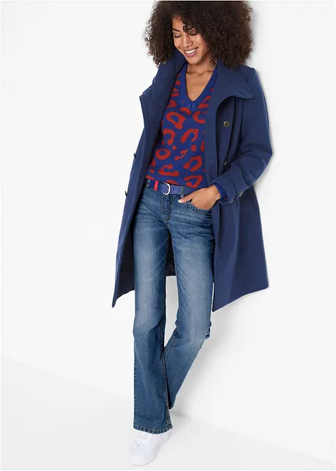 Jeans bootcut elasticizzati confortevoli, vita media, bonprix