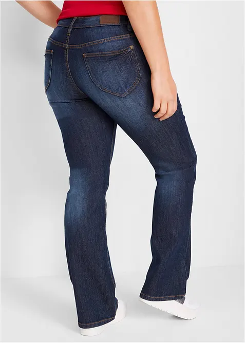 Jeans bootcut elasticizzati confortevoli, vita media, bonprix