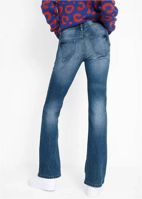 Jeans bootcut elasticizzati confortevoli, vita media, bonprix