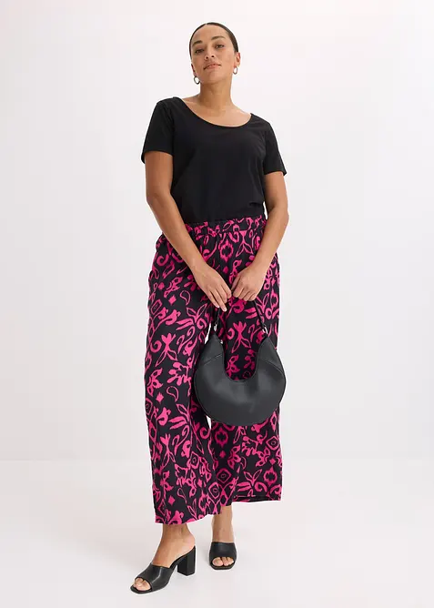 Pantaloni larghi in viscosa fluida, bonprix