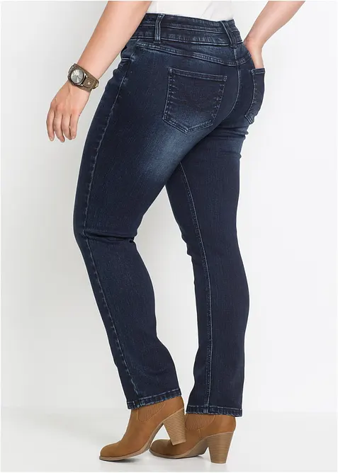 Jeans slim modellanti e ultramorbidi, vita alta, bonprix