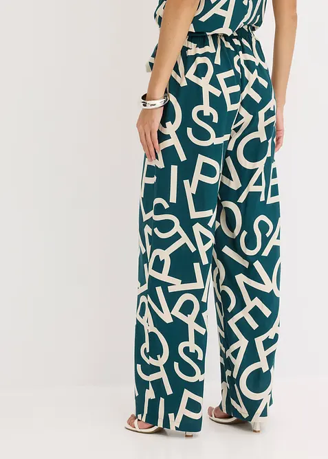 Pantaloni larghi con cintura da annodare, bonprix