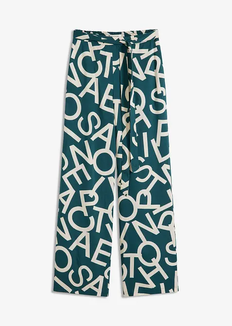 Pantaloni larghi con cintura da annodare, bonprix