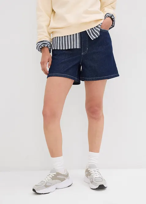 Shorts di jeans, vita alta, bonprix