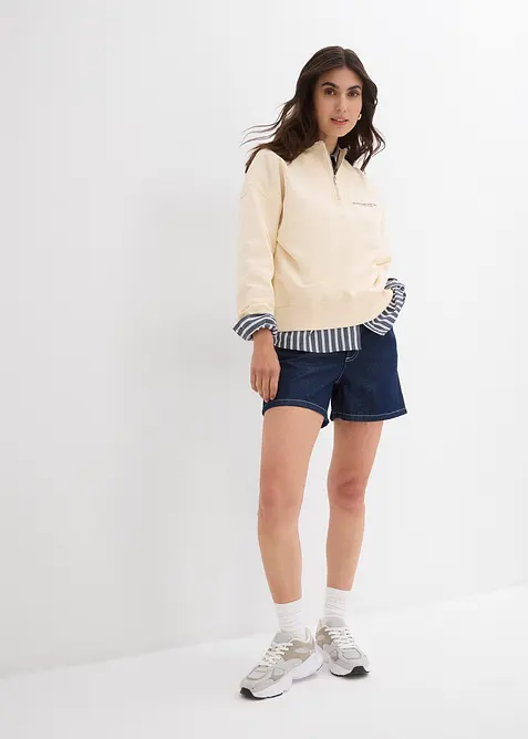 Shorts di jeans, vita alta, bonprix