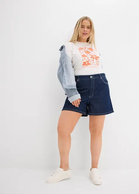 Shorts di jeans, vita alta, bonprix