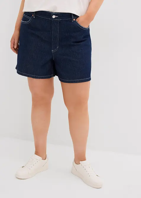 Shorts di jeans, vita alta, bonprix
