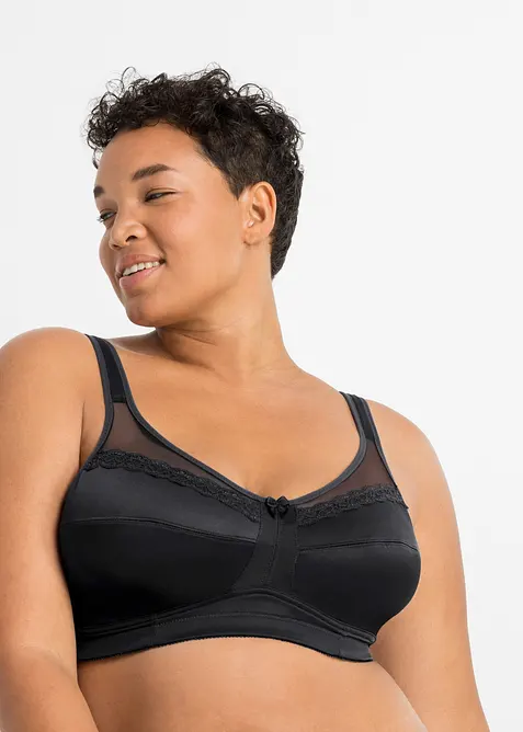 Reggiseno contenitivo senza ferretto con spalline imbottite (pacco da 2), bonprix