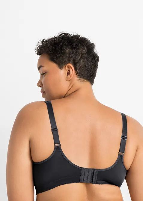 Reggiseno contenitivo senza ferretto con spalline imbottite (pacco da 2), bonprix