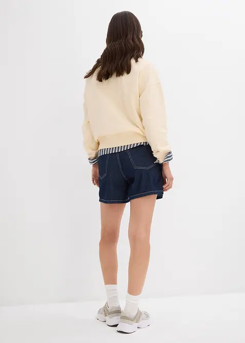 Shorts di jeans, vita alta, bonprix