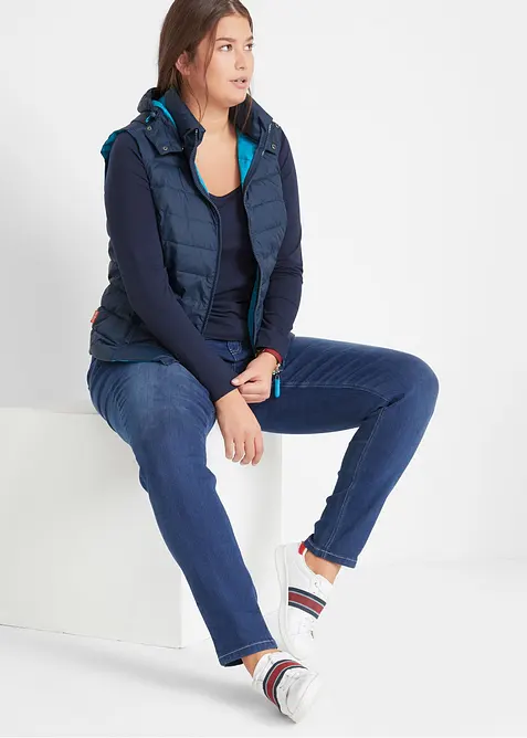 Jeans slim elasticizzati, vita media, bonprix