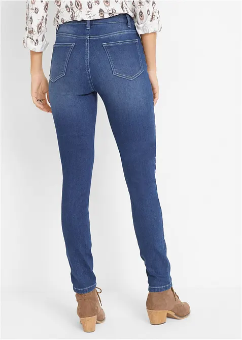 Jeans slim elasticizzati, vita media, bonprix
