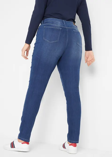 Jeans slim elasticizzati, vita media, bonprix