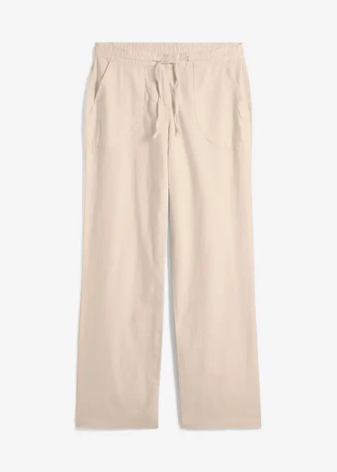 Pantaloni a palazzo in misto lino, bonprix