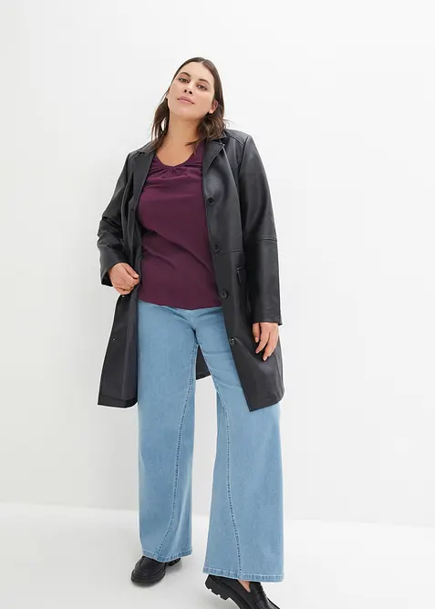 Jeans dritti con girovita comodo, vita media, bonprix