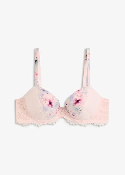 Reggiseno con coppe preformate in materiale lucido, bonprix