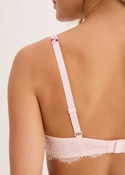 Reggiseno con coppe preformate in materiale lucido, bonprix