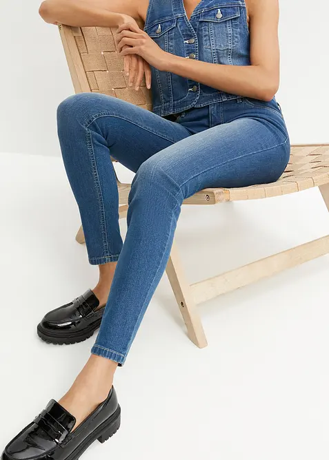 Jeans skinny elasticizzati, vita media, bonprix