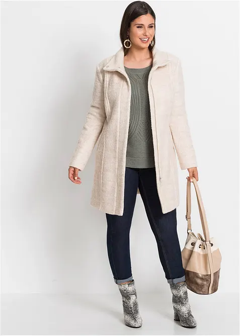 Cappotto corto boucl&eacute;, bonprix