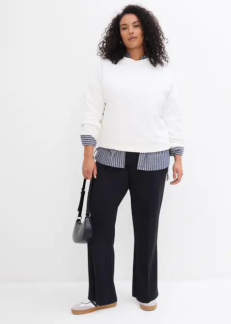 Pantaloni in felpa con viscosa, bonprix