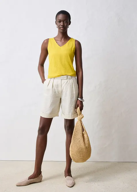 Canotta in lino, bonprix